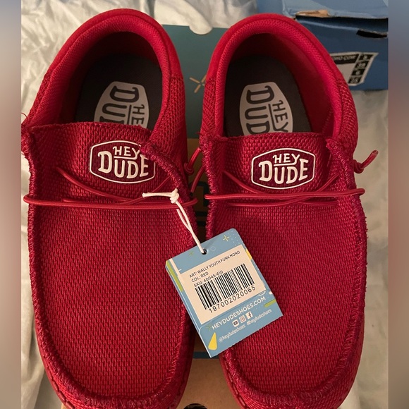 Hey dude Wally Funk mono red Size 37 L7 or Y5 - Picture 2 of 5